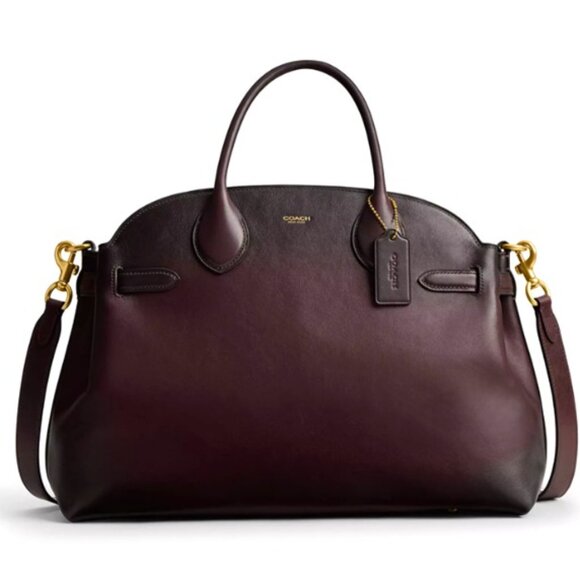 Coach Soft Empire Carryall Bag 40 Brass/Merlot - Picture 1 of 11